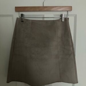 Babaton Taupe Mini Skirt